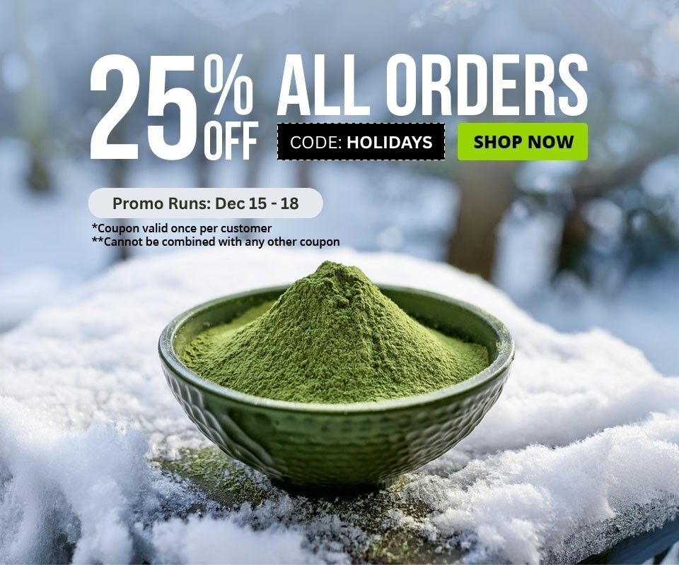 Use code HOLIDAYS to get 25% off your order until Dec 15.