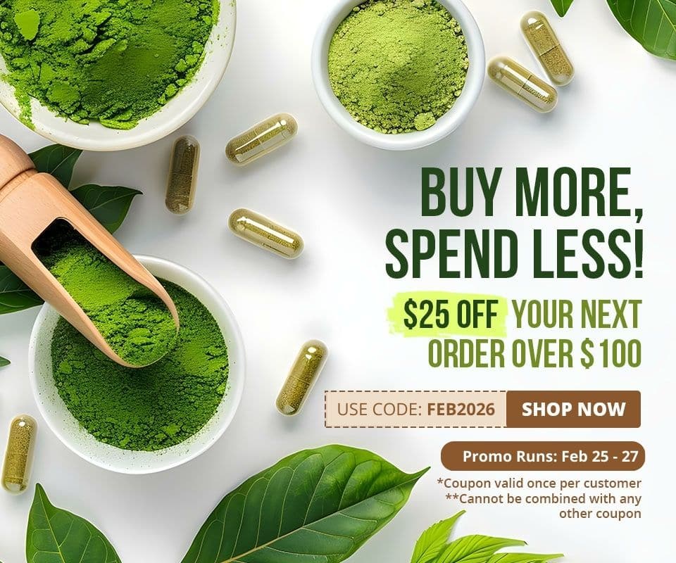 Use code FEB2026 to receive $25 off orders over $100