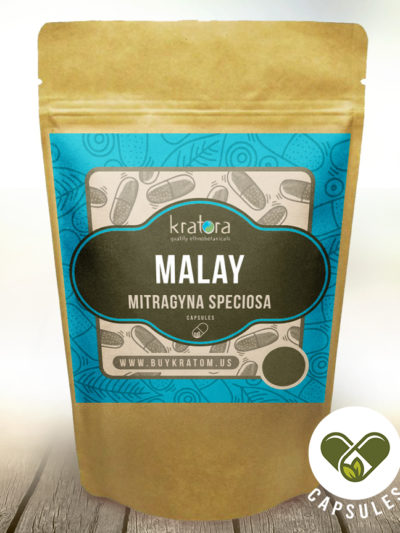 Pouch of Green Malay Mitragyna speciosa Capsules