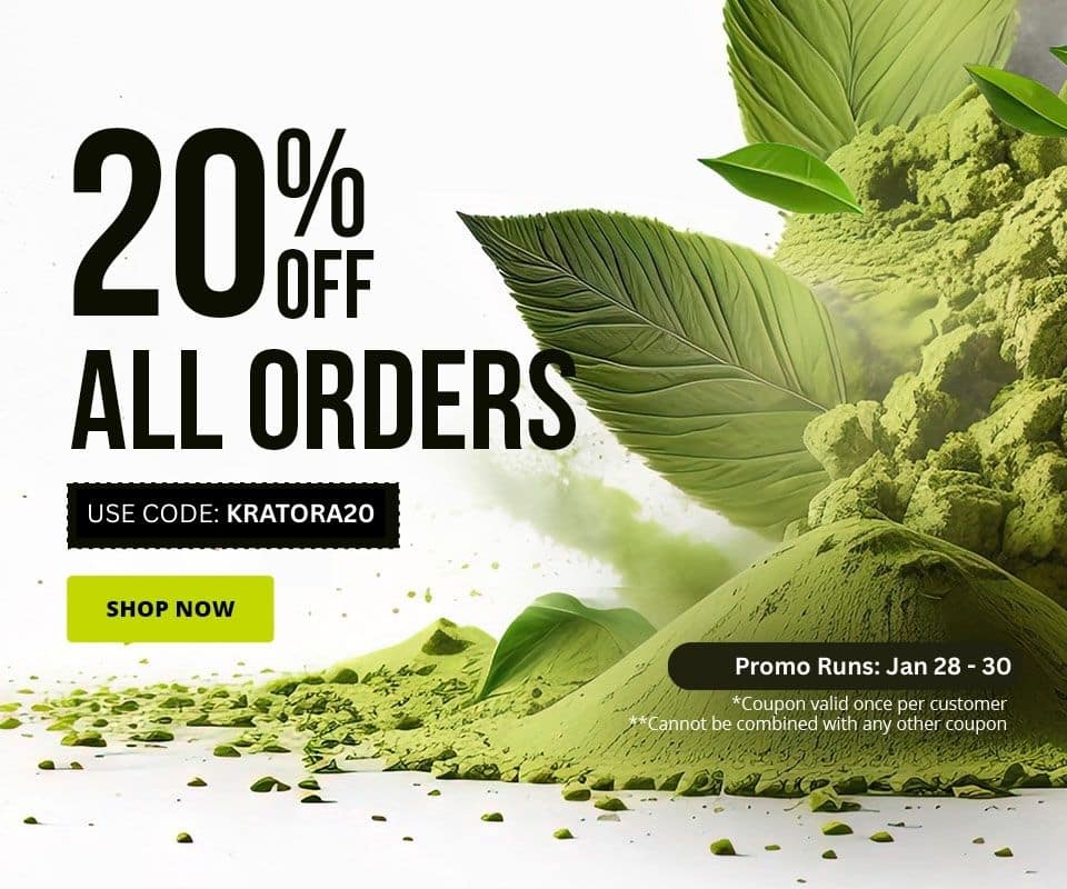 Use code KRATORA20 until Jan, 30 to receive 20% off your order.