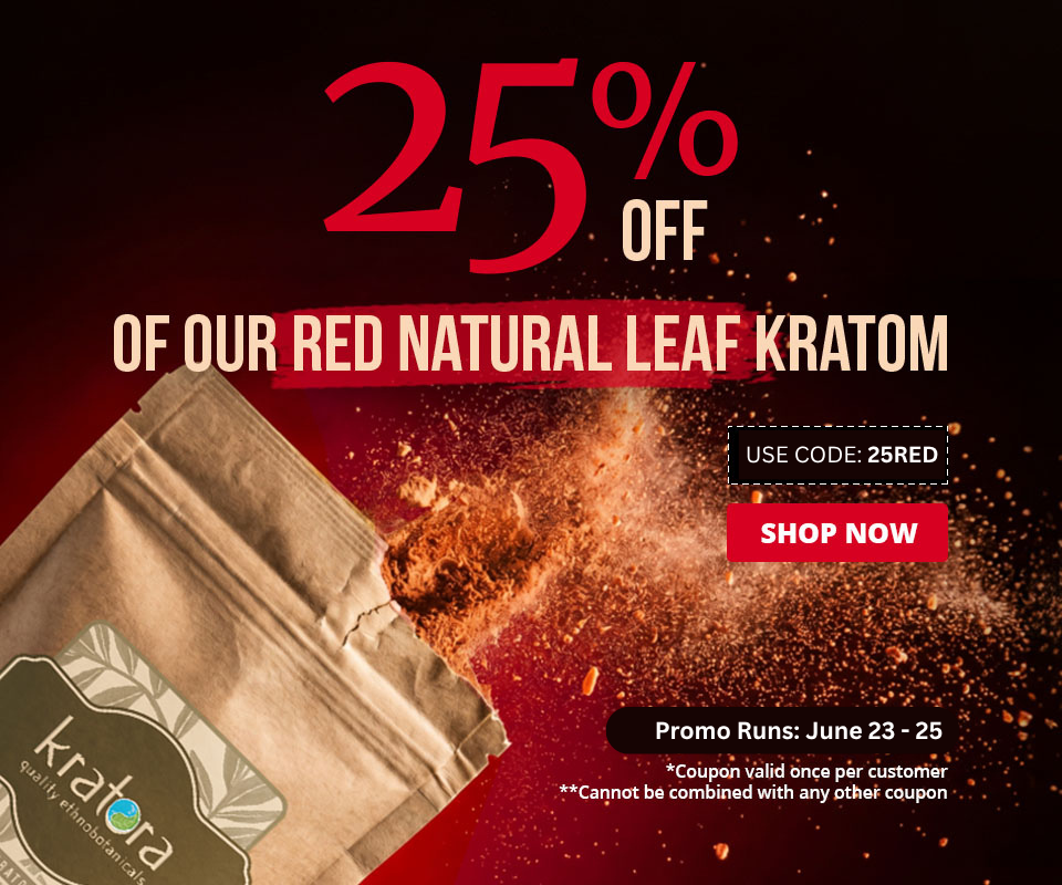 Use code 25RED until 6/25 to receive 25% off red strains.