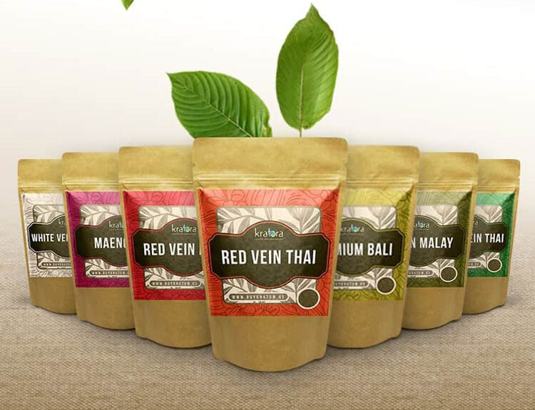 Line-up of the best kratom strains from Kratora