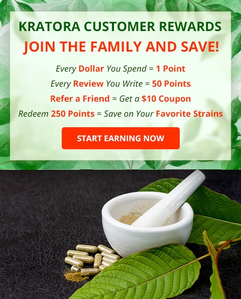 How to earn rewards when you buy kratom at Kratora