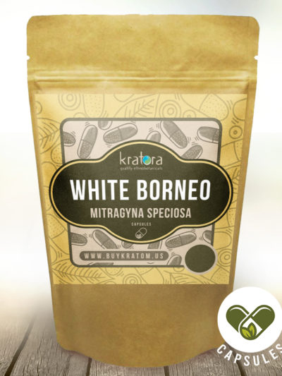 Pouch of White Borneo Mitragyna Speciosa Capsules