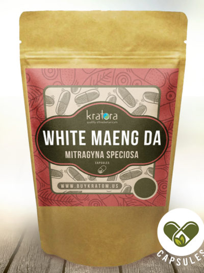 Pouch of White Maeng Da Mitragyna Speciosa Capsules