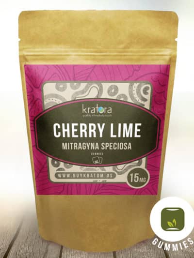 Cherry lime kratom gummies package