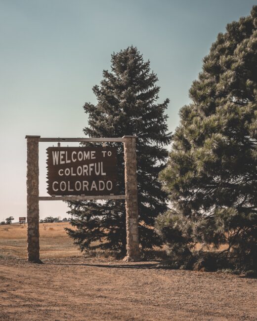 Welcome Sign Board to Colorado
