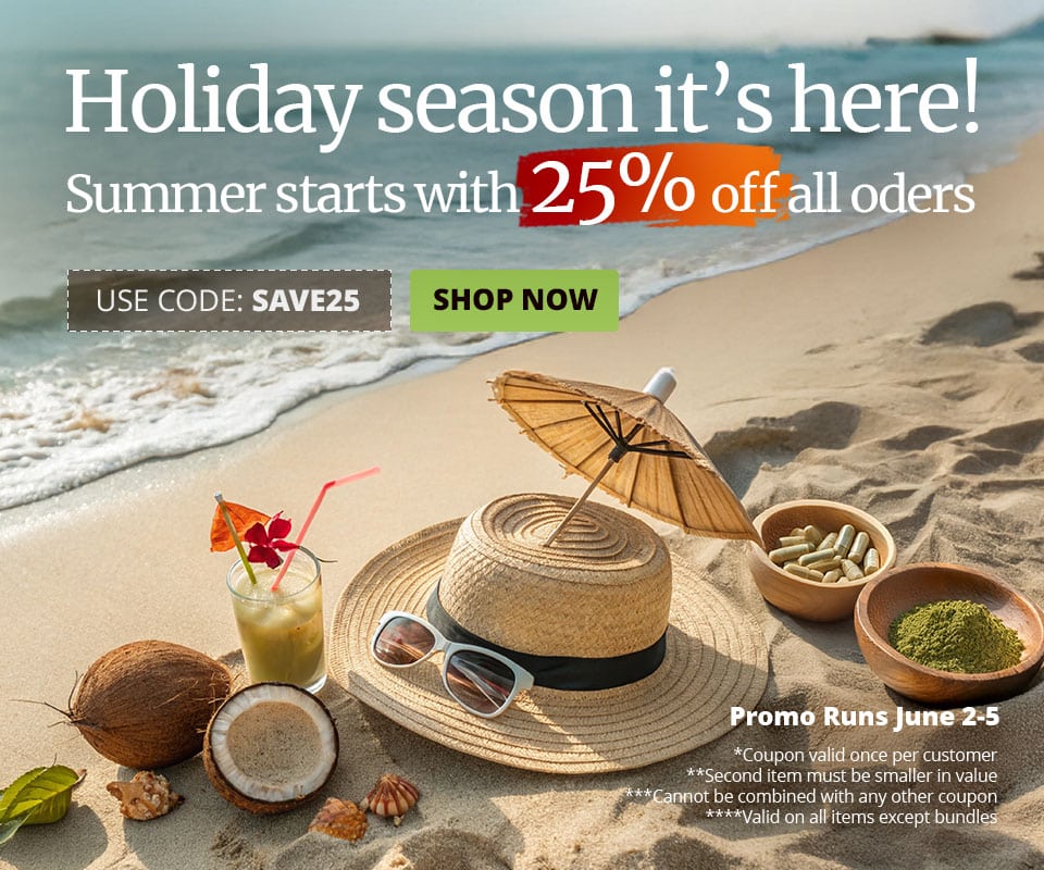Use code SAVE25 at checkout until June, 5 to get 25% off your order.
