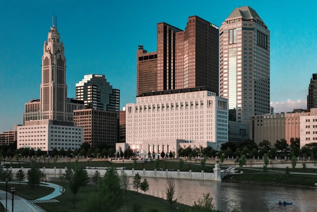 Downtown Columbus, Ohio, where legislators considered an Ohio Kratom bill