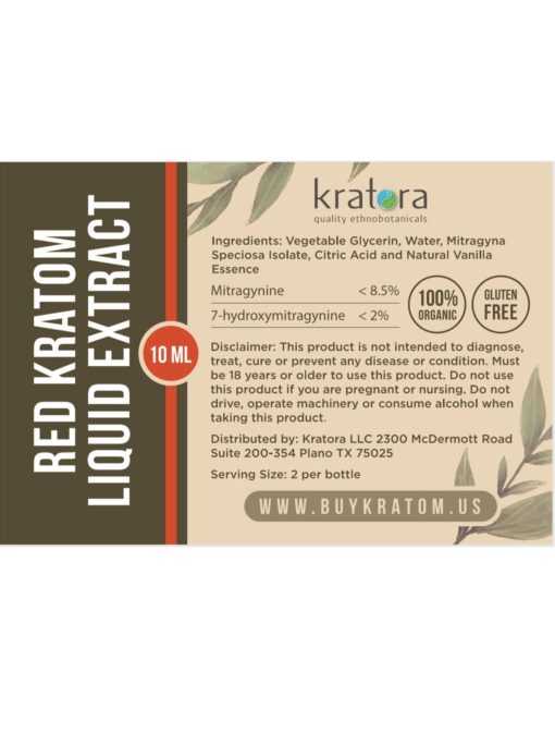 Red Kratom Liquid Extract Product Description