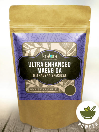 Pouch of Ultra Enhanced Maeng Da Mitragyna speciosa capsules